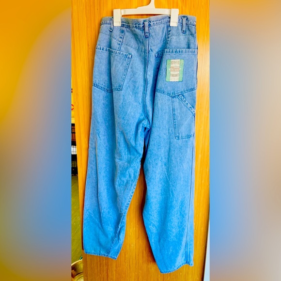 Giordano Blues Slouchy-fit Dungarees - Picture 2 of 8